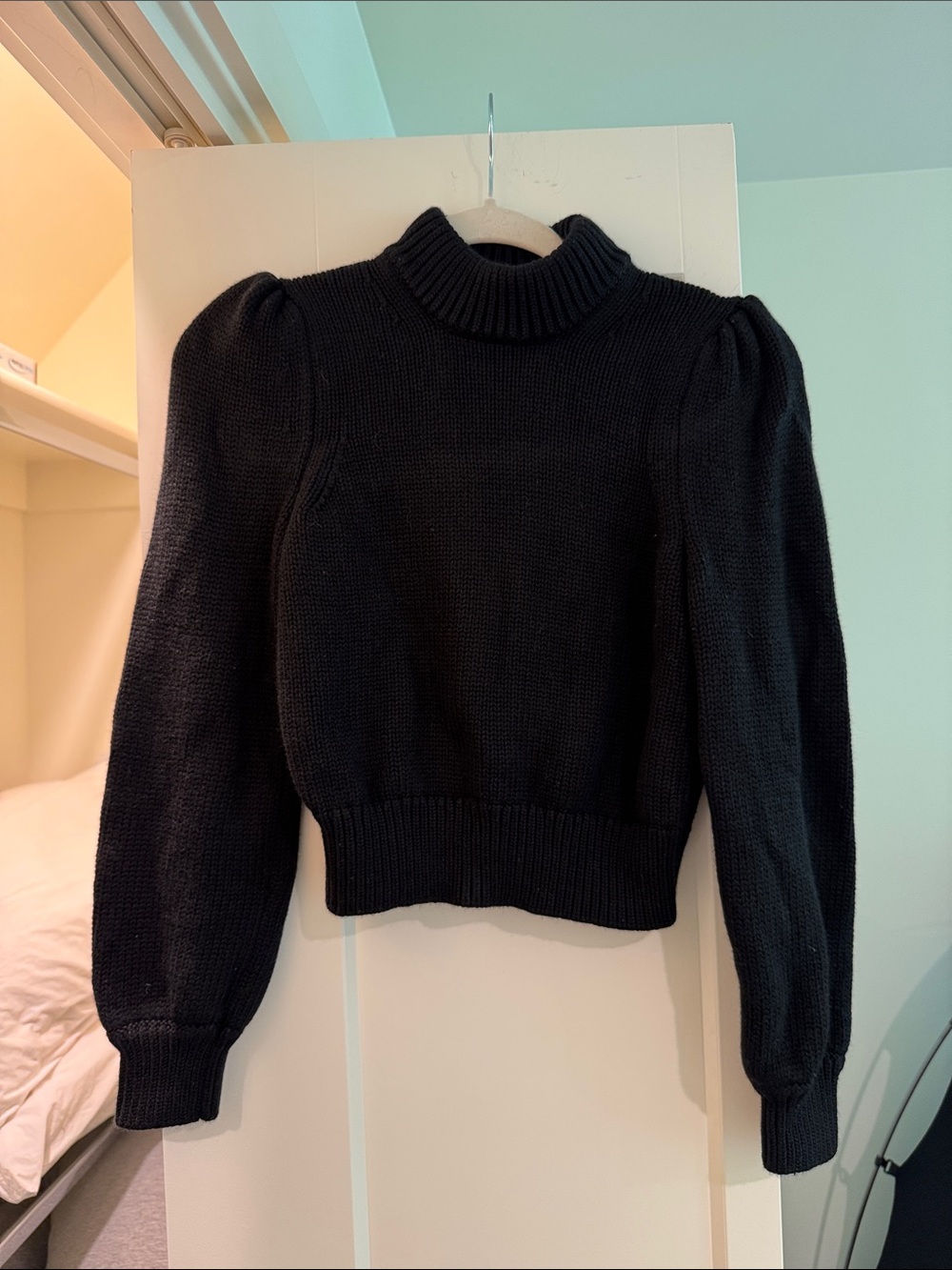 Wilfred Black Wool Turtleneck Sweater